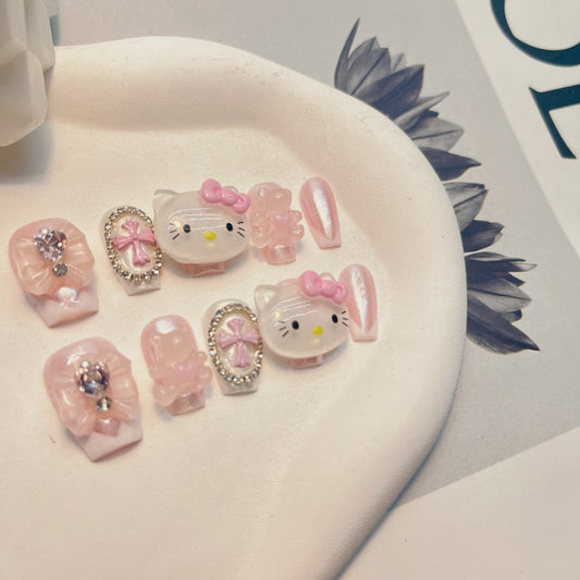 NO.1  Press on nails  #HelloKitty