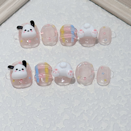 NO.153 Press on nails#Sanrio#Pacha