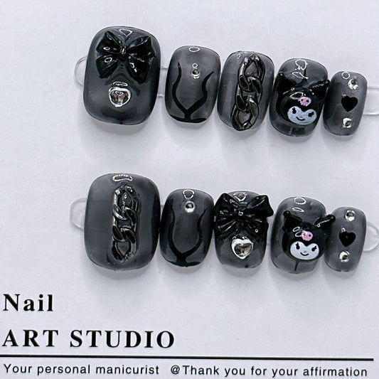 NO.154 Press on nails#Sanrio#Kuromi