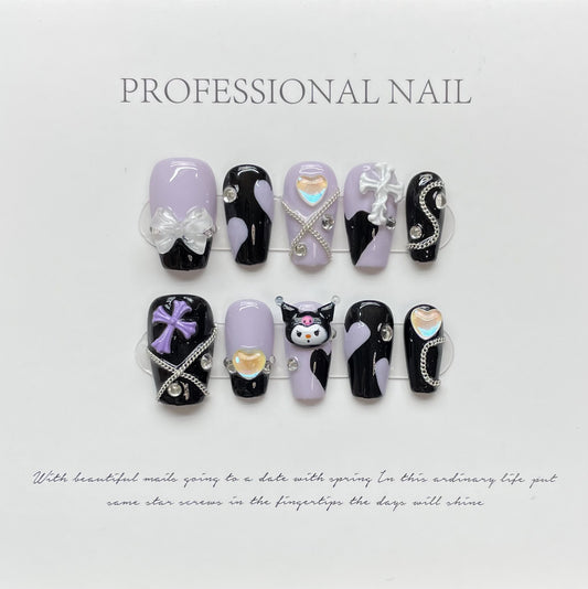 NO.15  Press on nails#Kuromi