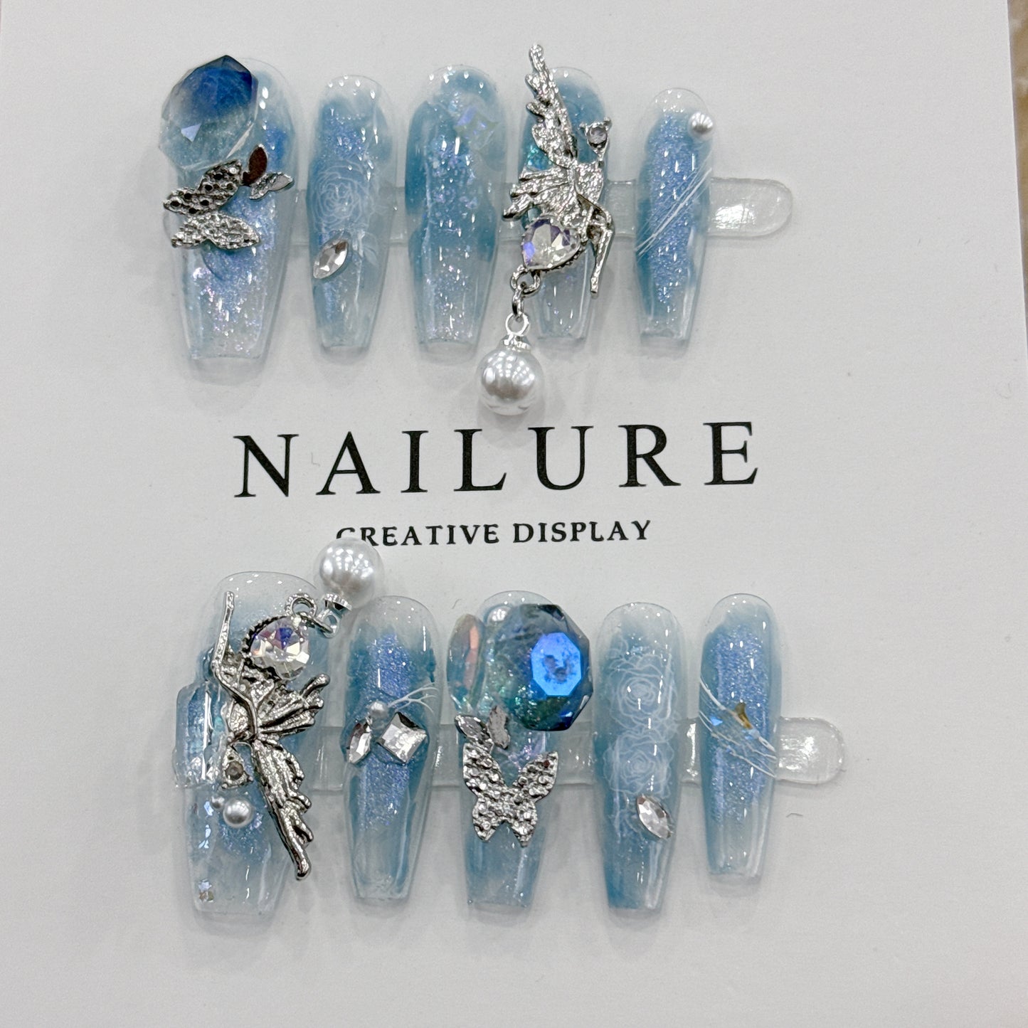 NO.180 Press on nails #immortal # pure desire #Ice Permeability Aurora