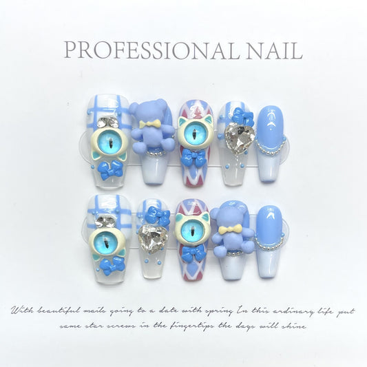 NO.29  Press on nails# cute and playful style#DIY