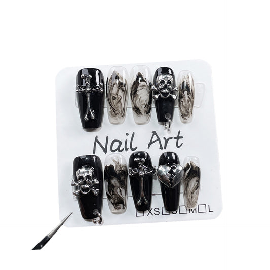 NO.63  Press on nails# Crow Heart# Empress Dowager West