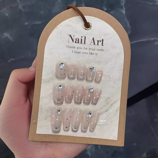 NO.68  Press on nails#gentle#sweet # ladylike.