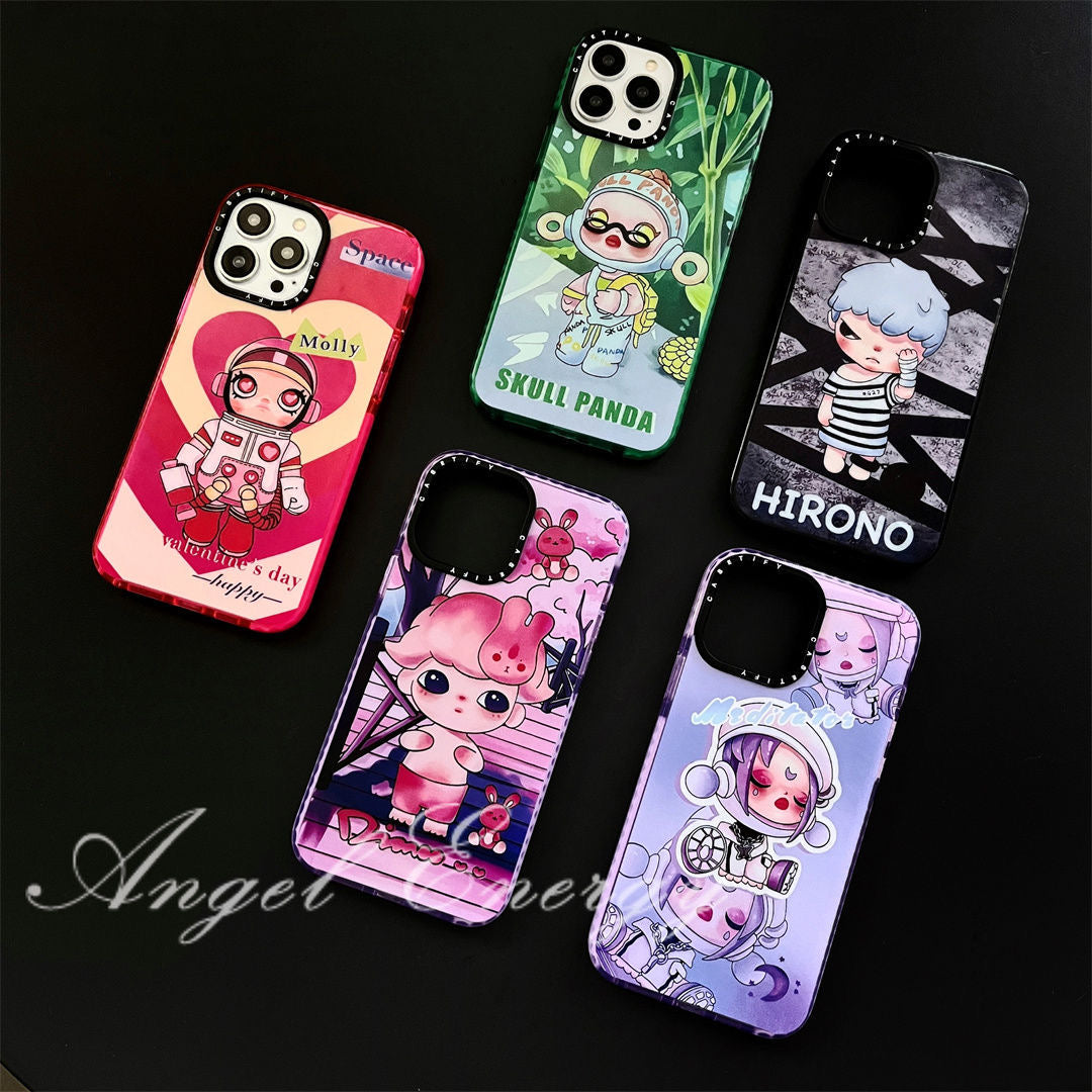 Phone case (10) Skullpanda/Dimoo/Hirono/Molly